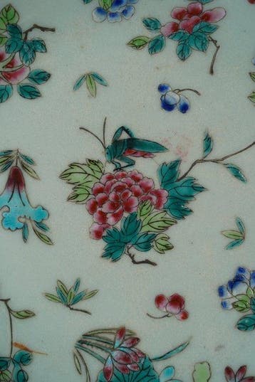 Qing Dynasty, 19th Century - Schaal - Sprinkhaan op
