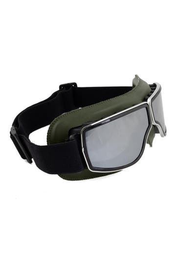KIMU® Goggles Motorbril Skibril Bril Groen Montuur Zilveren, Ophalen of Verzenden, Nieuw
