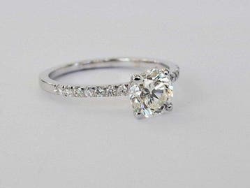 Bague de fiançailles - 14 carats Or blanc - 1.14ct. tw.