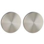Set van twee blinde plaatjes ø52x6mm Permafix rvs mat, Nieuw