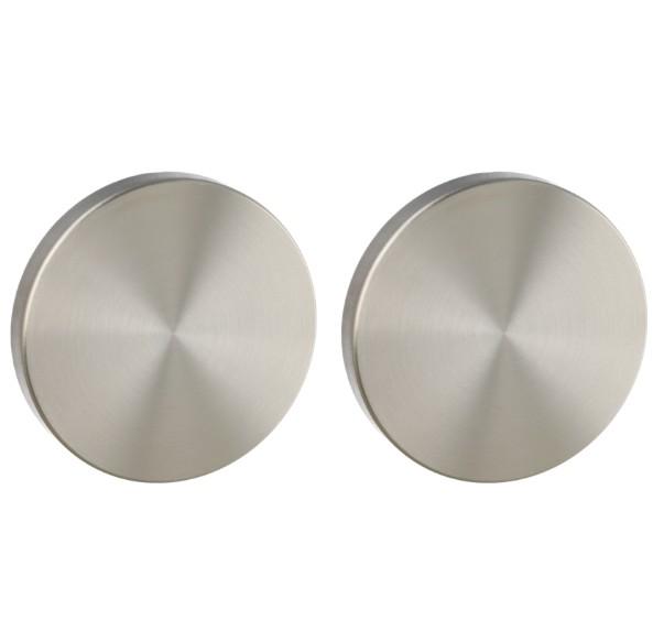 Set van twee blinde plaatjes ø52x6mm Permafix rvs mat, Doe-het-zelf en Bouw, Deuren en Vliegenramen, Nieuw
