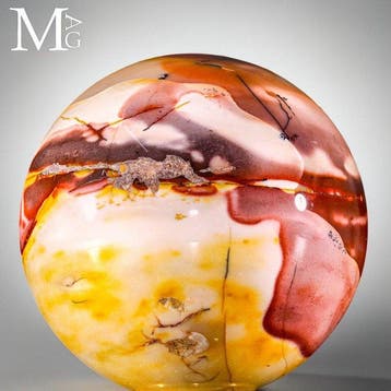 Mookaite Jasper - Levend palet van aardse roodtinten, gele