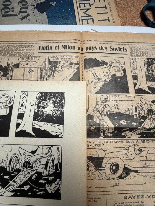 Tintin au pays des Soviets - Cœurs Vaillants 17/5/1931 +, Livres, BD