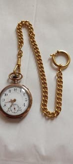 pocket SILVER - chain - pocket watch - No Reserve Price -, Nieuw