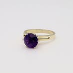 Bague - 14 carats Or jaune, Or blanc Améthyste, Nieuw