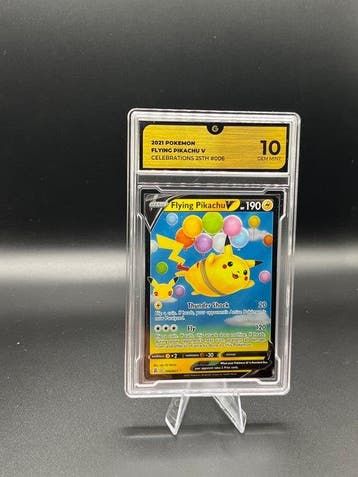 Pokémon - 1 Graded card Flying Pikachu 006 - GG 10 - Sword &, Nieuw