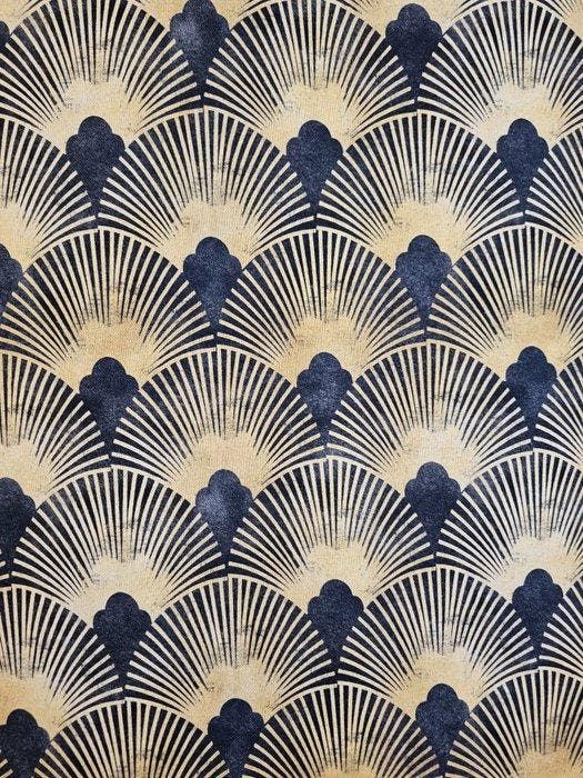 Exclusieve gouden Art Deco-stof - Artmaison glamour Great, Antiek en Kunst, Antiek | Tapijten, Tafelkleden en Textiel