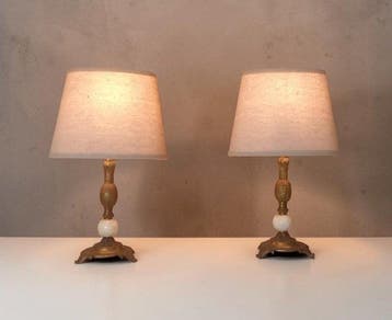 Lamp (2) - Louis XV-stijl - Brons, Messing