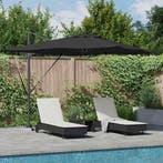 vidaXL Parasol Zwart 286 x 284 x 270 cm Aluminium en, Verzenden, Nieuw