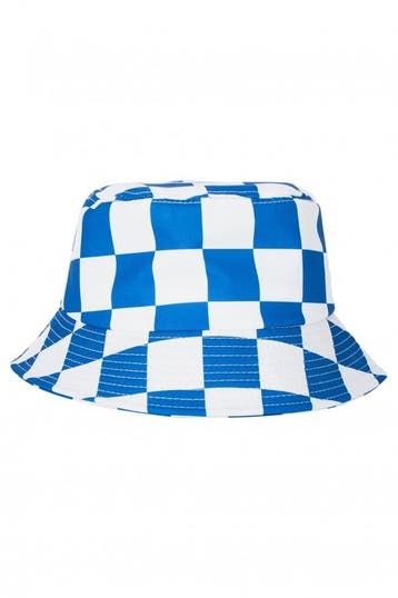 Vissershoedje Blauw /Wit Geblokt, Verzenden, Nieuw