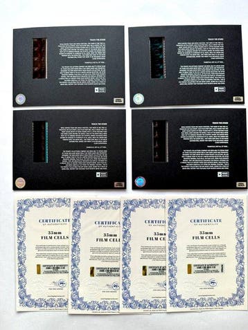 Quentin Tarantino – Rare Set of 4 Mounted 35mm Film Cells –, Nieuw