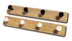 Zelfklevende bamboe kledinghanger – 4 haken (wit), Verzenden, Nieuw