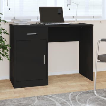 vidaXL Bureau met kast en lade 100x40x73 cm bewerkt hout, Huis en Inrichting, Verzenden, Nieuw