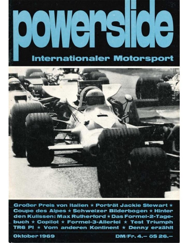 1969 POWERSLIDE MAGAZINE 10 DUITS, Boeken, Auto's | Folders en Tijdschriften, Ophalen of Verzenden