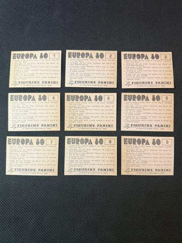 1980 Panini Europa 80 Europe Map Set Sticker - Presque