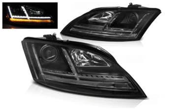 Xenon koplampen LED DRL Black dynamisch geschikt voor Audi, Verzenden, Nieuw, Audi
