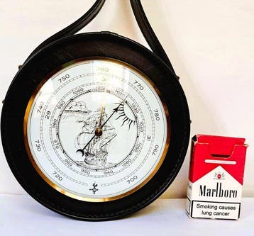 Baromètre de yacht vintage original allemand - Bronze