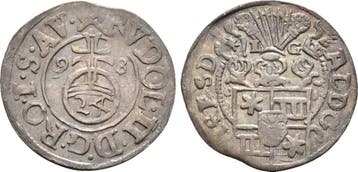 1/24 taler, daalder 1598 Schleswig Holstein Schauenburg:..., Verzenden, België