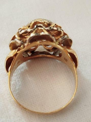 Bague de fiançailles - 18 carats Or jaune, Or blanc, Or rose