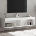 vidaXL Tv-meubels met LED-verlichting 2 st 60x30x30 cm wit, Huis en Inrichting, Kasten |Televisiemeubels, Verzenden, Nieuw