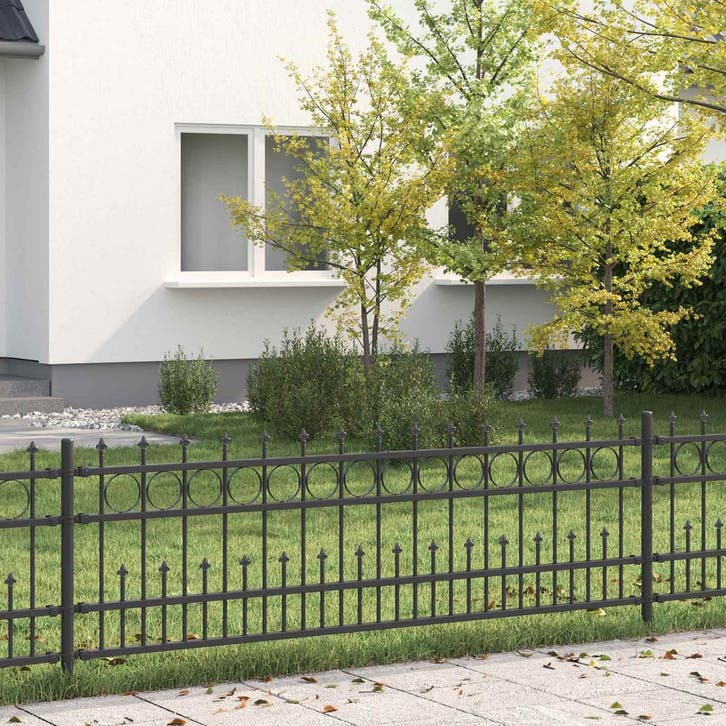 vidaXL Spike Ring Omheining HORST Zwart, Tuin en Terras, Tuinhekken en Hekwerk, Nieuw, Verzenden