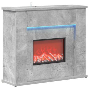 vidaXL Sfeerhaard met ledstrip Betonkleurig 63 x 20 x 54,5, Huis en Inrichting, Verzenden, Nieuw