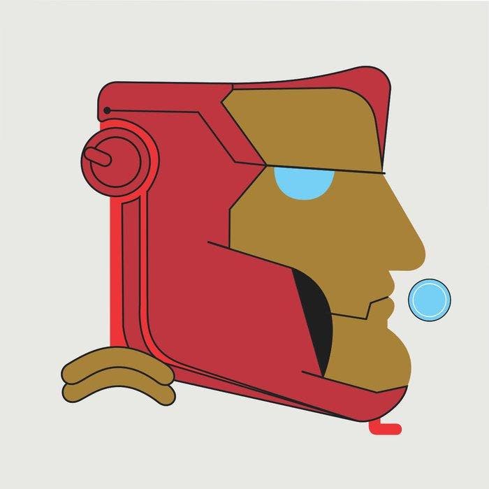 IABO - Iron Man (Portrait), Antiek en Kunst, Kunst | Designobjecten