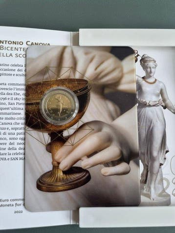 Saint-Marin. 2 Euro 2022 Antonio Canova + Piero Della