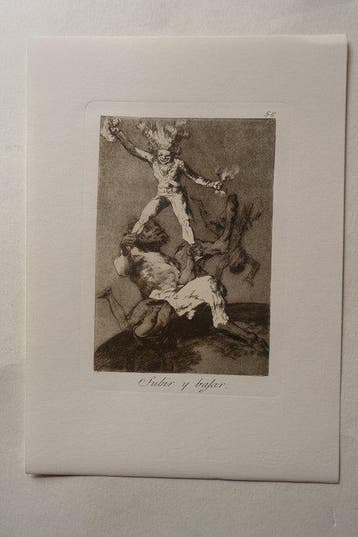 Francisco De Goya (1746-1828) - Caprichos Blatt 56, Subir y