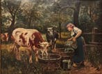 Anton Braith (1836-1905), Atribuido a - Escena rural