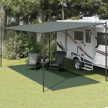 vidaXL Tenttapijt 250x500 cm HDPE groen, Verzenden, Nieuw