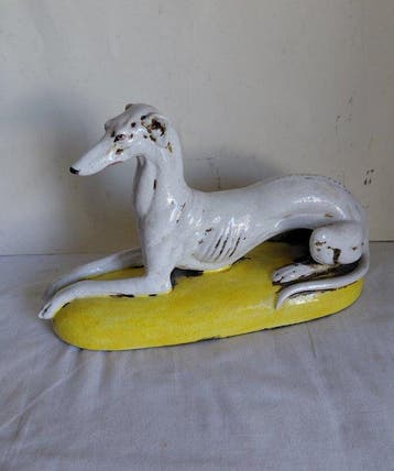 Scuola italiana - sculptuur, Levriero - 27 cm - Aardewerk