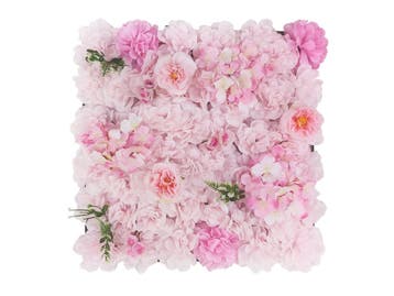 Flowerwall, 4x panelen kunstbloemen decoratie (KHSQ017), Ophalen of Verzenden, Nieuw, Buiten