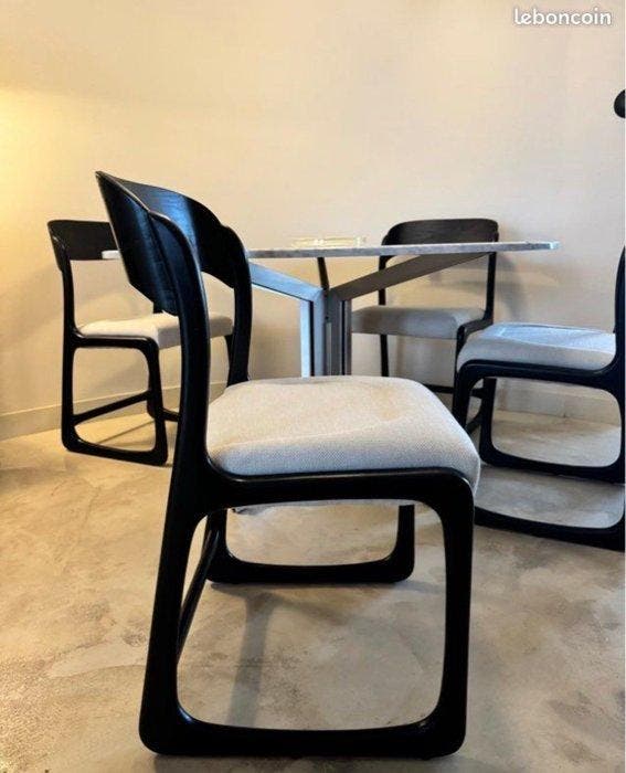 Baumann - Chaise (8) - Bois, Antiquités & Art, Art | Objets design