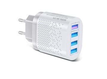 DrPhone – HALO2 Snel Lader Thuislader- 4 Poorten 48W Lader -, Verzenden