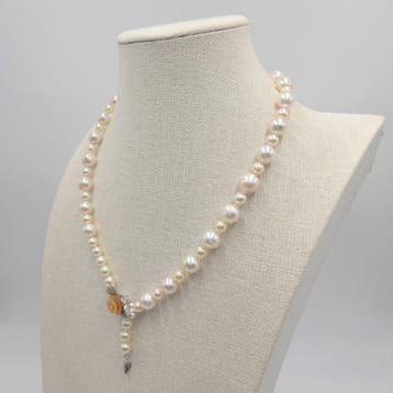 Halsketting Zilver Parel - Akoya- en South Sea-parels, Nieuw