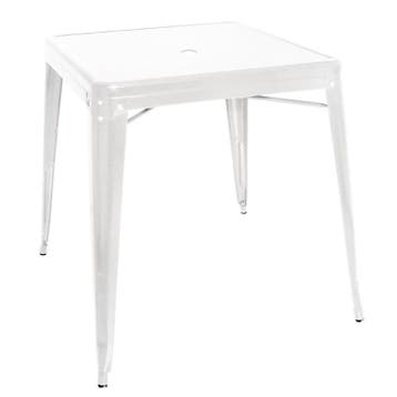 Tafel | Staal | Wit | In-/Outdoor | Parasolgat |, Verzenden, Nieuw in verpakking