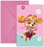 Paw Patrol Uitnodigingen Skye And Everest 6st, Verzenden, Nieuw