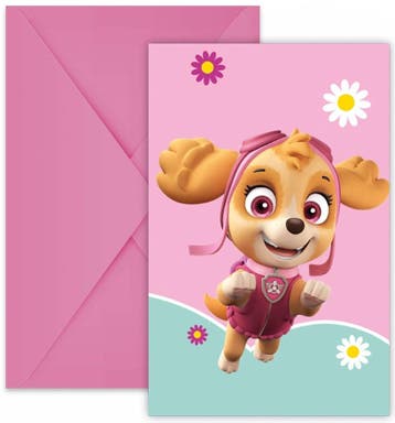 Paw Patrol Uitnodigingen Skye And Everest 6st, Verzenden, Nieuw