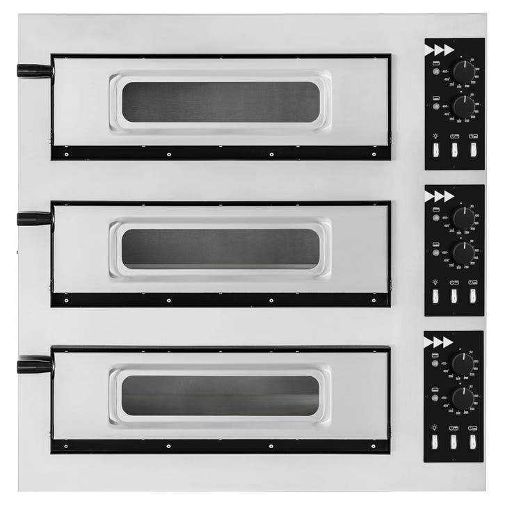 Pizzaoven | Prismafood NERO | Elektrisch | 1+1+1x Ø45cm, Zakelijke goederen, Horeca | Keukenapparatuur, Nieuw in verpakking, Verzenden