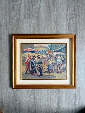 Angelo Mucchetti (1912-1960) - Contadini al mercato, Antiek en Kunst
