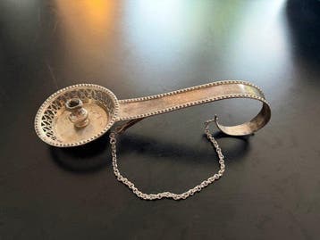 Kaarsenstandaard met oor - Zilver
