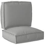 vidaXL Pallet Kussen Set 2 pcs Grijs 50 x 50 x 12 cm Oxford, Verzenden, Nieuw