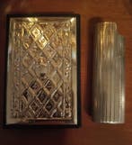 Portaccendino, rubrica telefonica e cornicetta dargento -