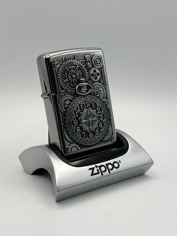 Zippo, No Reserve Price - Steampunk Pocket Watch & Gears, Nieuw