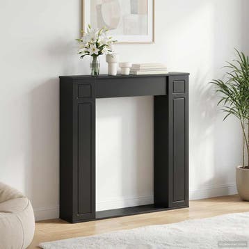 vidaXL Haardombouw Zwart 100 x 20 x 100 cm Bewerkt hout, Verzenden, Nieuw