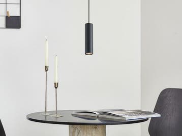 Veiling - 8x GU10 Decoratief Hanglamp cilinder 24cm zand zwa