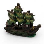 Zeilboot scheepswrak 9,5 cm / Aquariumdecoratie As-189, Verzenden, Nieuw, Gevuld zeewateraquarium