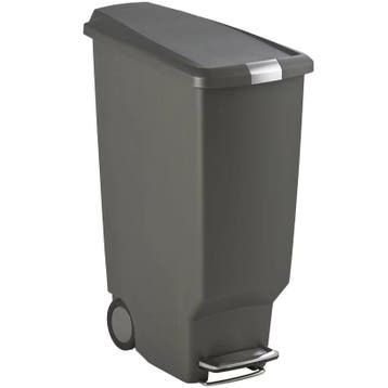 Pedaalemmer | SLIM STEP CAN | Kunststof | Grijs | 40L |, Verzenden, Nieuw in verpakking