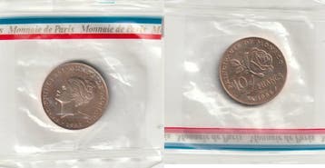 Monaco Km E72 10 Francs 1982 Princesse Grace Kelly Probe..., Verzenden, België